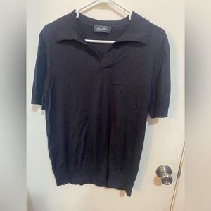 Brooks Brothers Navy V-Neck Sweater